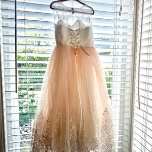 Cream A-line Sweetheart flower girl Dress